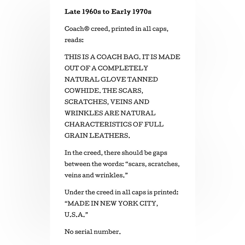 Coach How To Read Your Creed Like this for reference - Picture 3 of 16